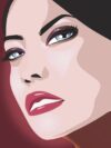 face, a woman, graphics