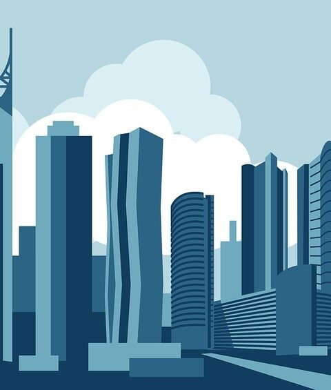 city, vector, structure