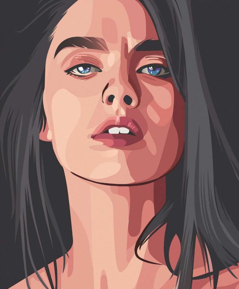 vector art, girl, beautiful