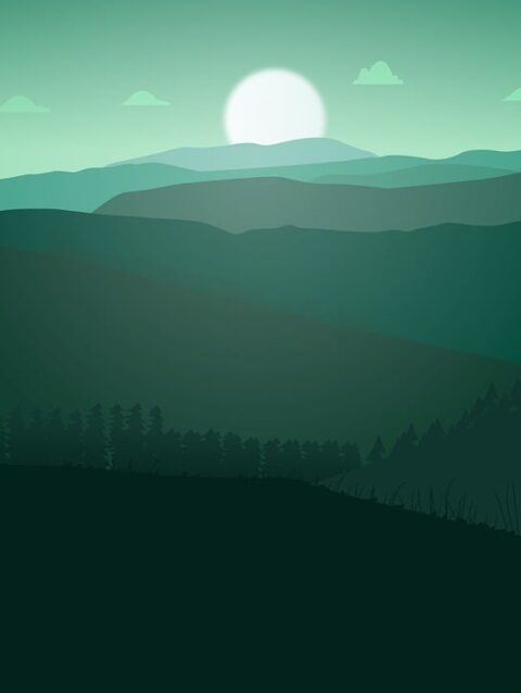 sunrise, mountains, landscape