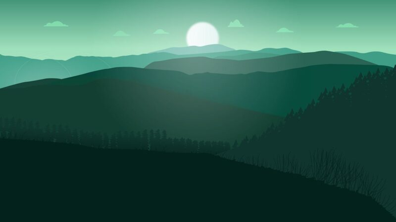 sunrise, mountains, landscape
