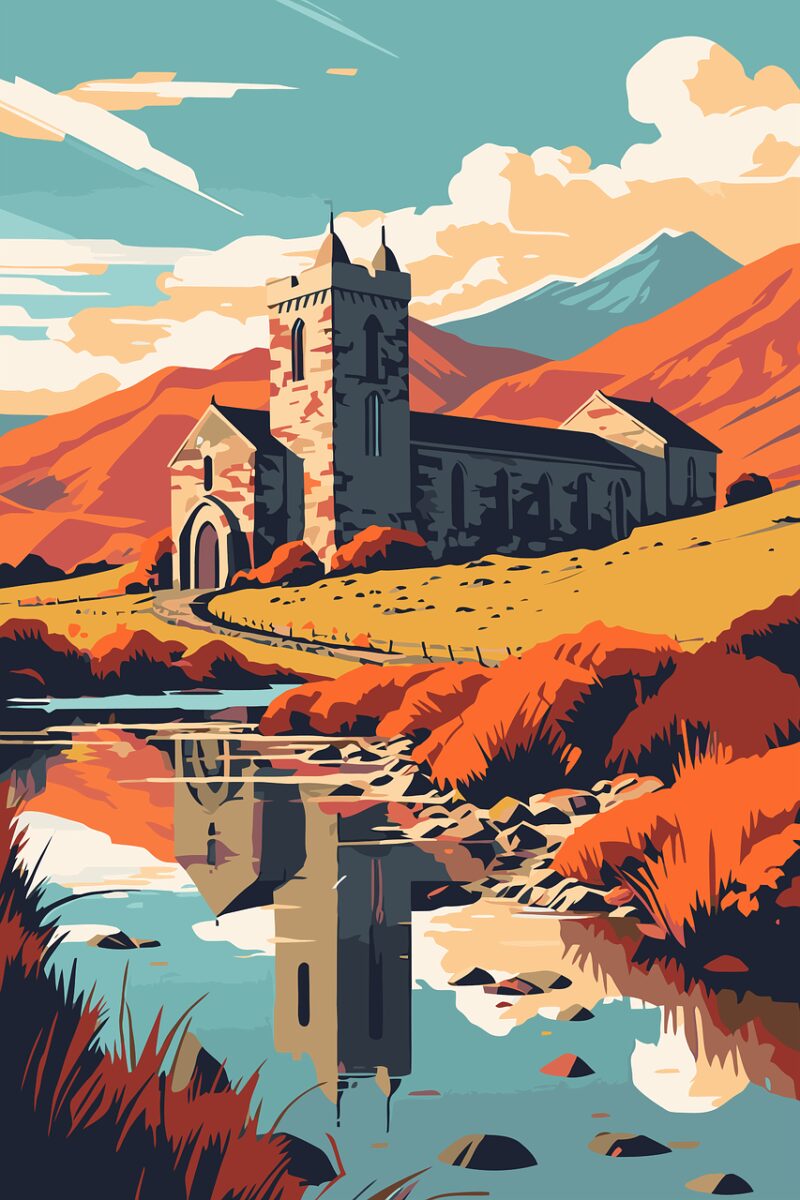 ai generated, abbey, castle