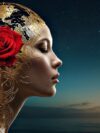 woman, rose, nature