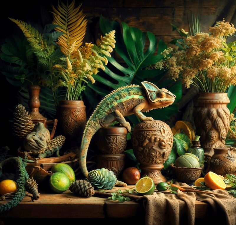 chameleon, reptile, lizard