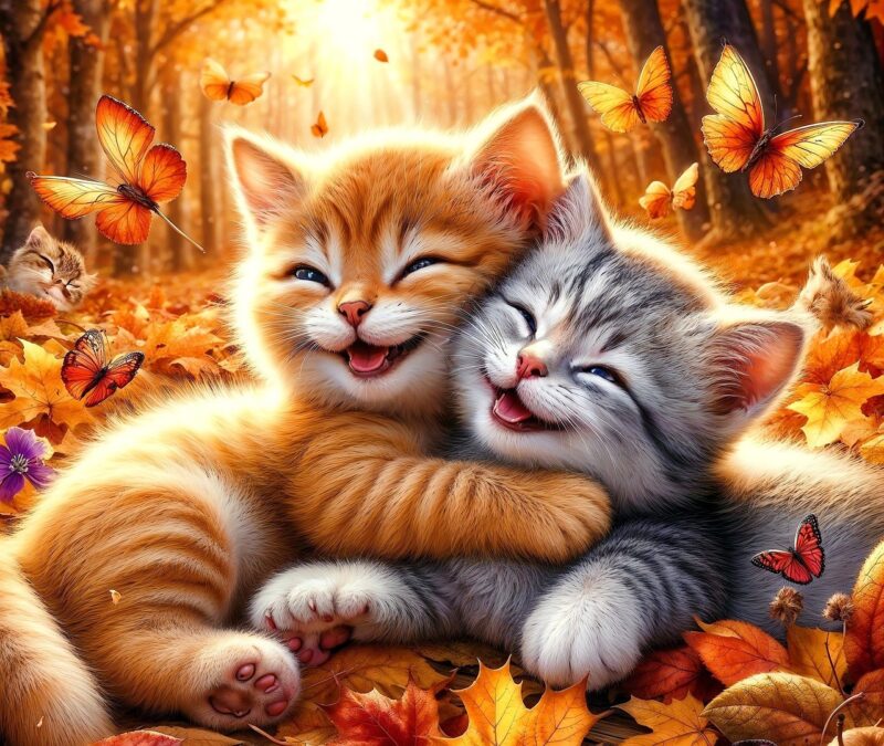 cats, kitten, friends
