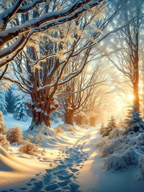 winter, snow, winter forest
