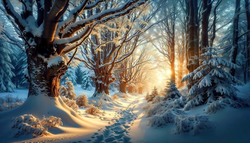 winter, snow, winter forest