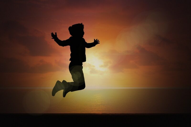 boy, sun, sunset