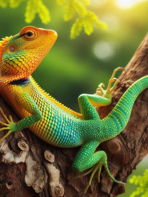 ai generated, lizard, garden lizard